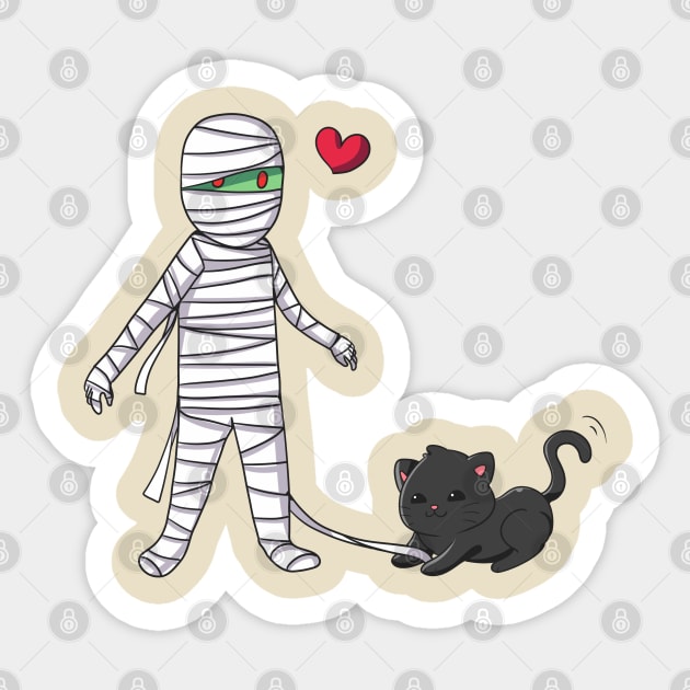 Mummy cat Sticker by Jellyworld